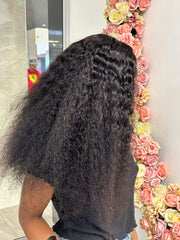 Brazilian 4×4 Lace Water Wave 180% Density Wig - Black