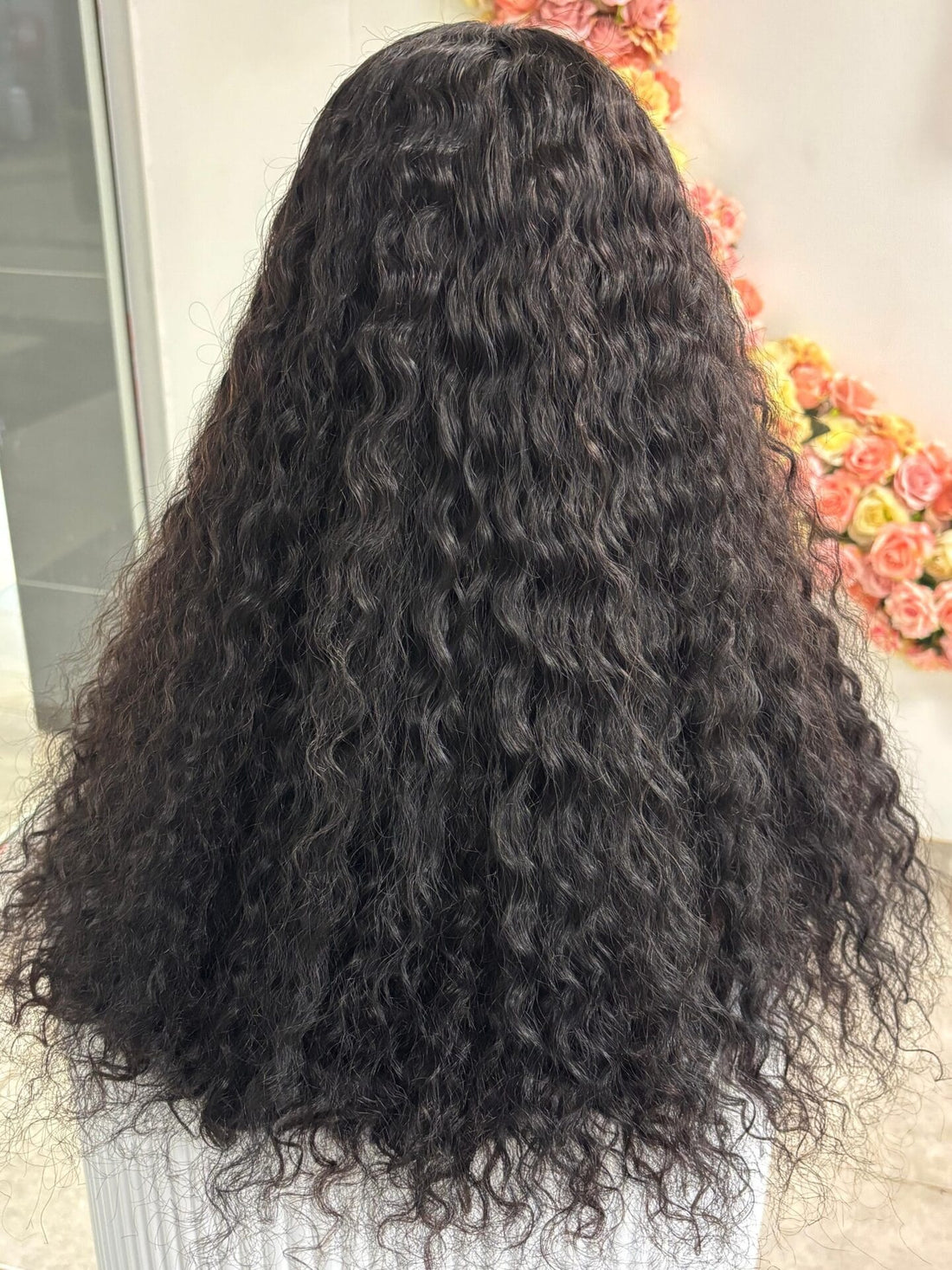 Brazilian 4×4 Lace Water Wave 180% Density Wig - Black