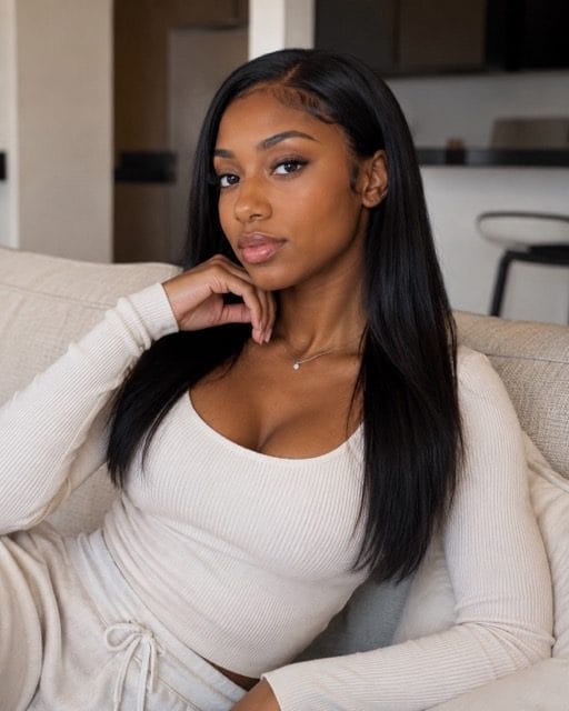 Brazilian Lace 18" 4*4 Straight Wig 180% Density