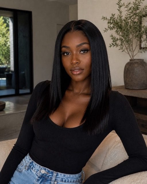 Brazilian Lace 18" 4*4 Straight Wig 180% Density