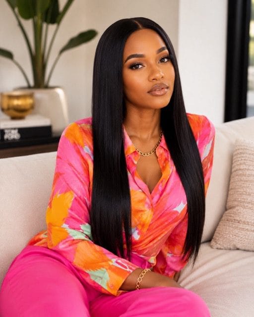Brazilian Lace 26" 4*4 Straight Wig 180% Density