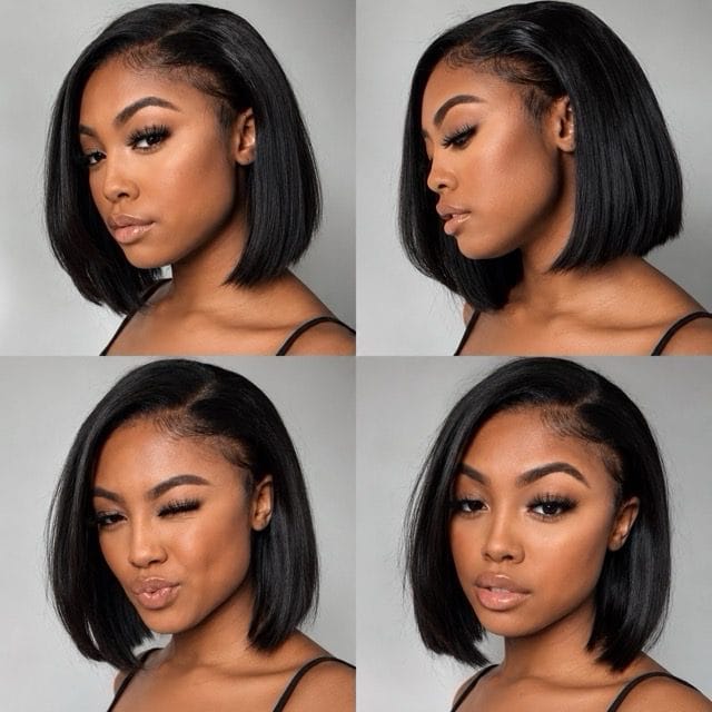 Brazilian Straight Lace Frontal 13*4 Wig Natural Black
