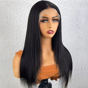 Brazilian Straight Lace Frontal 13*4 Wig Natural Black img 3