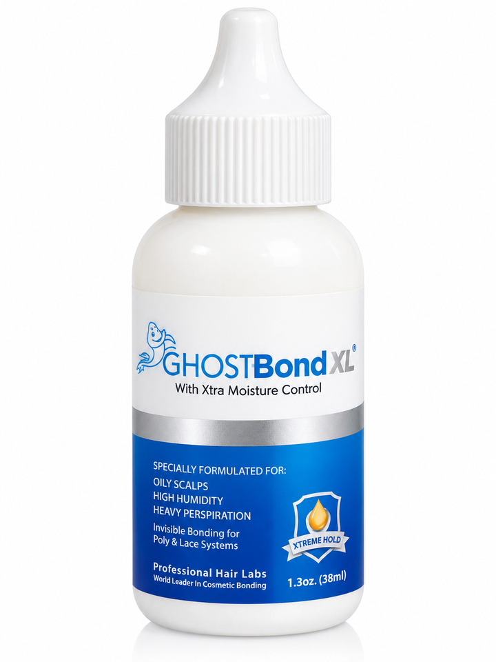 Ghost Bond XL lace adhesive bottle with a white nozzle cap