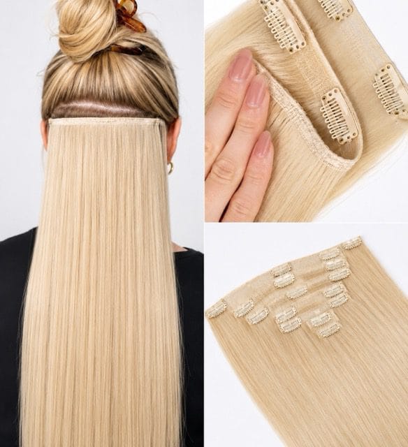 20" Clip-In Hair Extensions European Remy 120g 5 Wefts