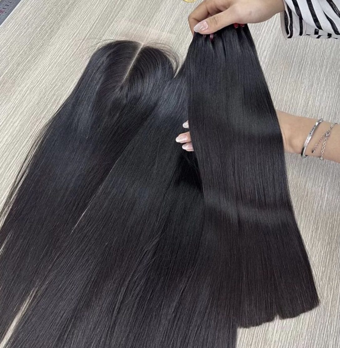 12" - 5*5 Closure Authentic Vietnamese Bone Straight