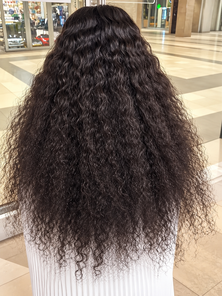 Brazilian Water Wave 28" 4×4 Lace Wig  180% Density - Black