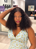 Brazilian Jerry Curls 16" 4×4 Lace Wig  180% Density - Black