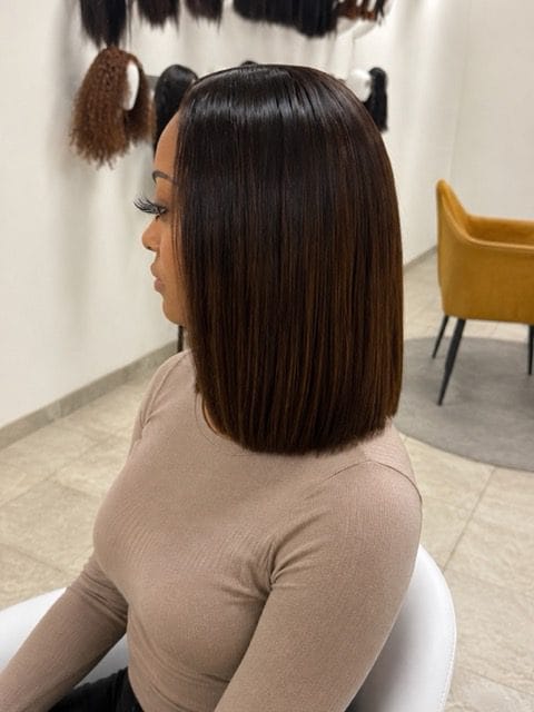 SDD Vietnamese Bone Straight 5*5 Lace Wig Ombre Brown