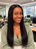 Brazilian Lace 26" 4*4 Straight Wig 180% Density