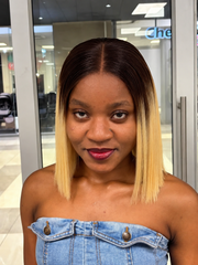 Vietnamese Bone Straight 5*5 Lace Wig Ombre Blonde SDD