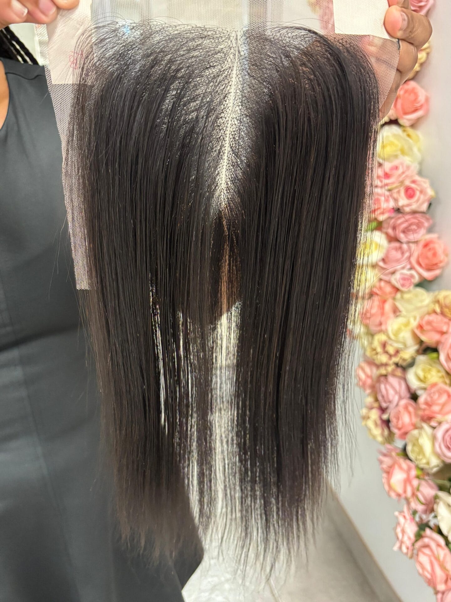 10" 5*5 Authentic Vietnamese Bone Straight Black Closure