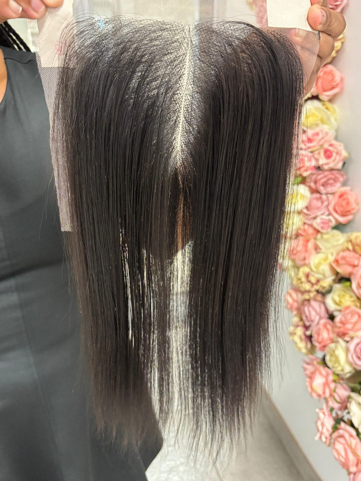 10" 5*5 Authentic Vietnamese Bone Straight Black Closure