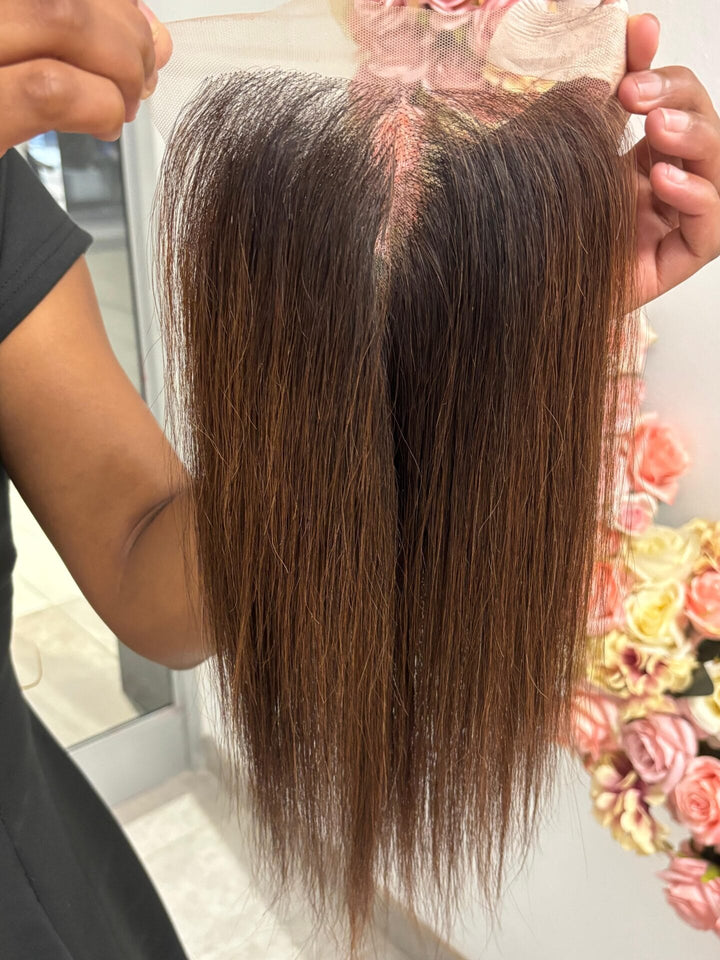 10" 5*5 Authentic Vietnamese Bone Straight Ombre Closure