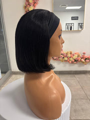 Brazilian Headband Wig Straight 10" - side mannequin view