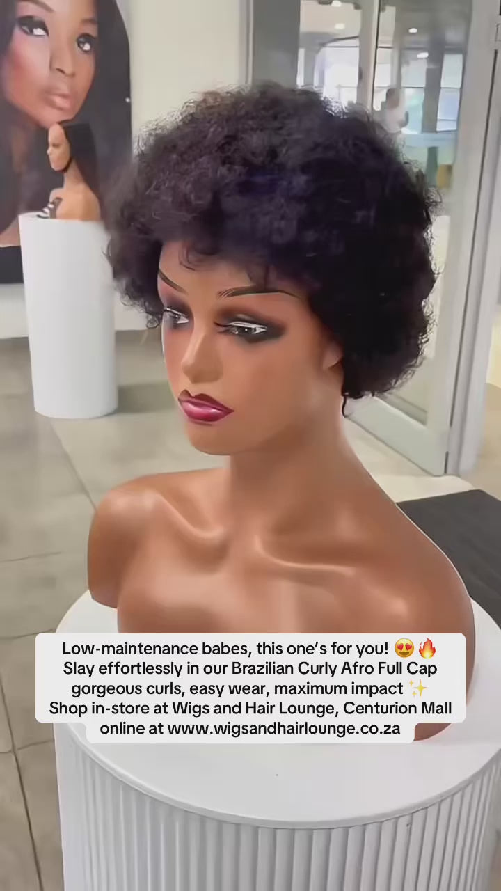 Brazilian Curly Afro Full Cap