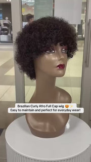 Brazilian Curly Afro Full Cap