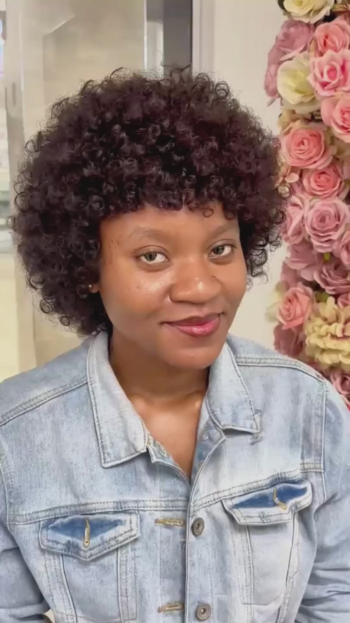 Brazilian Curly Afro Full Cap