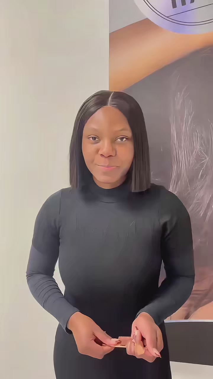 Vietnamese Bone Straight 5*5 Lace Wig Black SDD